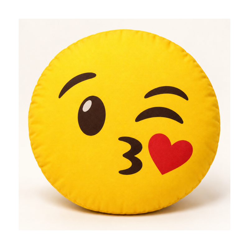 Blowing Kiss Emoji Pillow