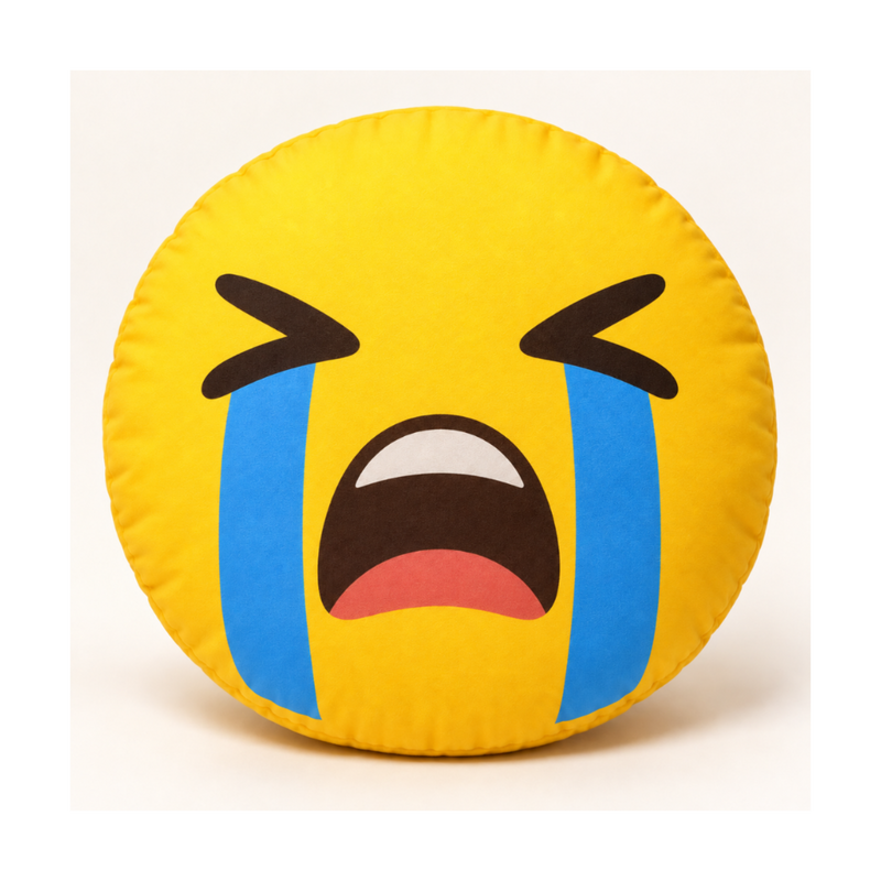 Loudly Crying Emoji Pillow