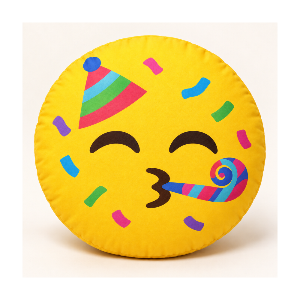 Party Face Emoji Pillow