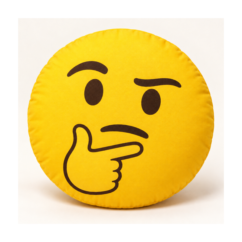 Thinking Face Emoji Pillow